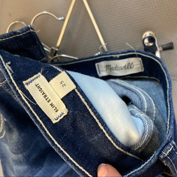 Madewell Slim Straight Jeans: Raw-Hem Edition 25 - Picture 6 of 8